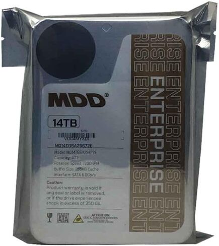 MDD (MDD14TSATA25672E) 14TB 7200 RPM 256MB Cache SATA 6.0Gb/s 3.5" Internal Enterprise Hard Drive - 5 Years Warranty (Renewed) in Saudi Arabia