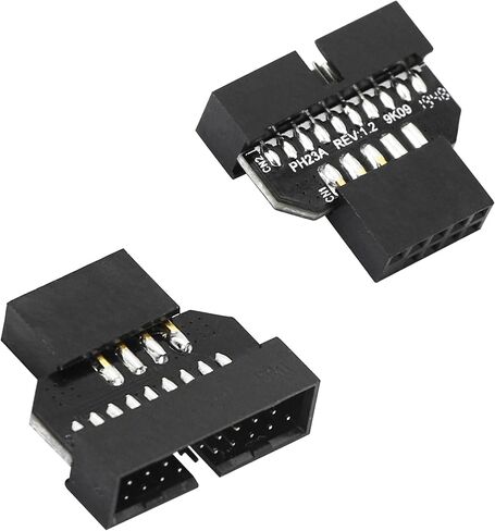 SinLoon USB 2.0 9Pin Housing Reversible to Motherboard USB 3.0 19pin Header Male Adapter, Reversible USB Adapter for Data Transmission (9 Pin Female) in Saudi Arabia