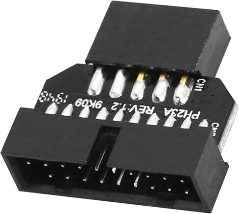 SinLoon USB 2.0 9Pin Housing Reversible to Motherboard USB 3.0 19pin Header Male Adapter, Reversible USB Adapter for Data Transmission (9 Pin Female) in Saudi Arabia