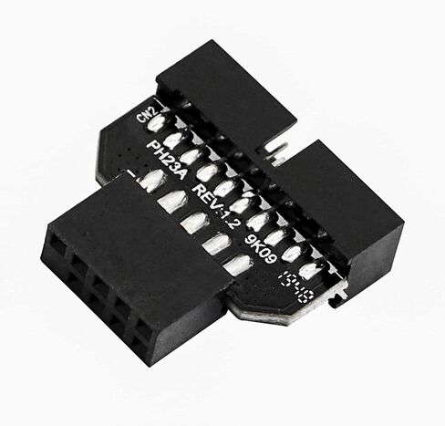 SinLoon USB 2.0 9Pin Housing Reversible to Motherboard USB 3.0 19pin Header Male Adapter, Reversible USB Adapter for Data Transmission (9 Pin Female) in Saudi Arabia