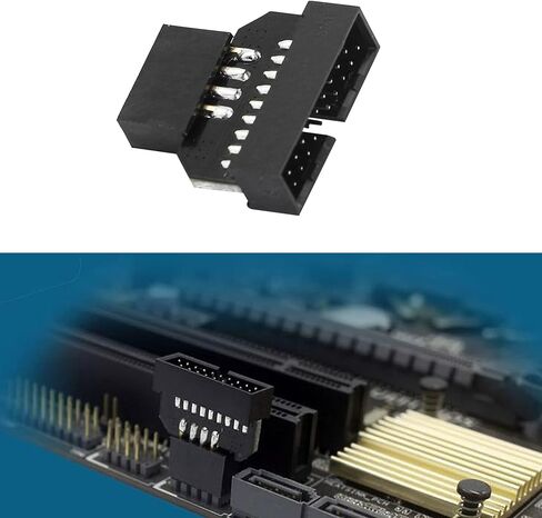 SinLoon USB 2.0 9Pin Housing Reversible to Motherboard USB 3.0 19pin Header Male Adapter, Reversible USB Adapter for Data Transmission (9 Pin Female) in Saudi Arabia