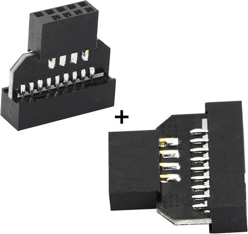 SinLoon USB 2.0 9Pin Housing Reversible to Motherboard USB 3.0 19pin Header Male Adapter, Reversible USB Adapter for Data Transmission (9 Pin Female) in Saudi Arabia