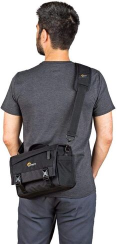 Lowepro Trekker Lite SLX 120، حقيبة ظهر مدمجة للكاميرا مع جيب للكمبيوتر اللوحي، حقيبة كاميرا للكاميرات ذات الإطار الكامل بدون مرآة، مرفق حامل ثلاثي القوائم، حامل زجاجة مياه، أسود in Kuwait