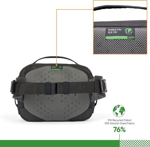 Lowepro Trekker Lite SLX 120، حقيبة ظهر مدمجة للكاميرا مع جيب للكمبيوتر اللوحي، حقيبة كاميرا للكاميرات ذات الإطار الكامل بدون مرآة، مرفق حامل ثلاثي القوائم، حامل زجاجة مياه، أسود in Kuwait