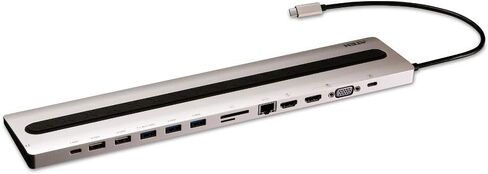 محطة عمل USB-C ذات 13 منفذًا متعدد المنافذ ATEN UH3237، 4K@30 (3840x2160@30 هرتز) على HDMI واحد/مخرج شاشة مزدوجة بدقة 1080p (1920x1080@60 هرتز)، 5 جيجابت في الثانية، التوصيل والتشغيل، متوافق مع Windows، OS X، iPad طليعة in Kuwait
