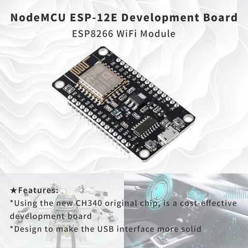 ESP8266 NodeMCU CH340 ESP-12E لوحة تطوير وحدة واي فاي تسلسلية IoT WIFI لوحة تطوير/NodeMcu Lua/Arduino IDE/Micropython (3 قطع) in Saudi Arabia