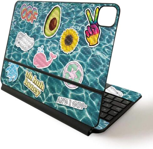 MightySkins Skin for Apple Magic Keyboard for iPad Pro 11-inch (2020) - Sushi | Protective, Durable, and Unique Vinyl Decal wrap Cover in Saudi Arabia