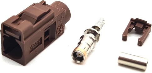 2 قطعة فقرا براون رمز F موصل سالب فقرا F أنثى تجعيد لحام موصل RG58 LMR-195 RG400 RG142 لتلفزيون السيارة in Saudi Arabia