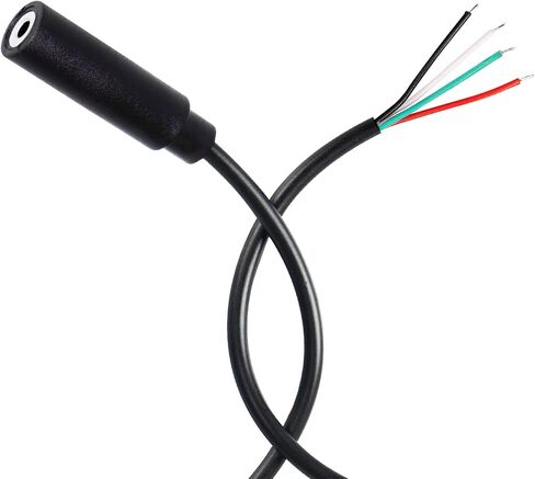 RIIEYOCA 2.5mm Female Plug to Bare Wire Stereo Audio Cable,2.5mm TS 2 Pole Mono Female Plug to Open End Audio Line, for and Audio Equipment Installed or Replace Repair(4 Pack) in Saudi Arabia