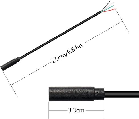RIIEYOCA 2.5mm Female Plug to Bare Wire Stereo Audio Cable,2.5mm TS 2 Pole Mono Female Plug to Open End Audio Line, for and Audio Equipment Installed or Replace Repair(4 Pack) in Saudi Arabia