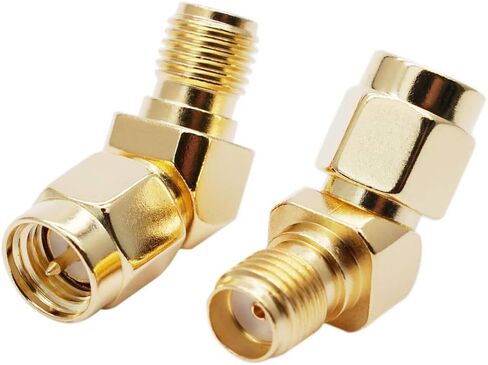 2 قطعة RF FPV هوائي محول SMA ذكر إلى SMA أنثى 45 درجة مطلية بالذهب موصل ل FPV سباق RX5808 Fatshark نظارات حزمة in Kuwait