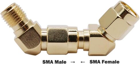 2 قطعة RF FPV هوائي محول SMA ذكر إلى SMA أنثى 45 درجة مطلية بالذهب موصل ل FPV سباق RX5808 Fatshark نظارات حزمة in Kuwait