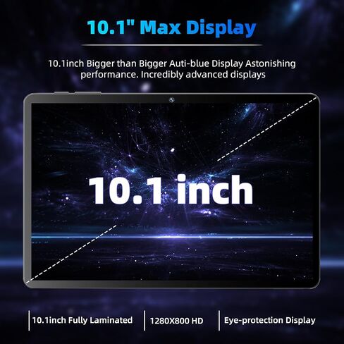 أجهزة لوحية Android 13، كمبيوتر لوحي مقاس 10 بوصات مع حافظة، سعة 10 جيجابايت + 64 جيجابايت + 512 جيجابايت، بطارية كبيرة 8000 مللي أمبير في الساعة، مكبرات صوت ستيريو مزدوجة، واي فاي، بلوتوث، معالج رباعي النواة، شاشة لمس عالية الدقة، كمبيوتر لوحي in Saudi Arabia