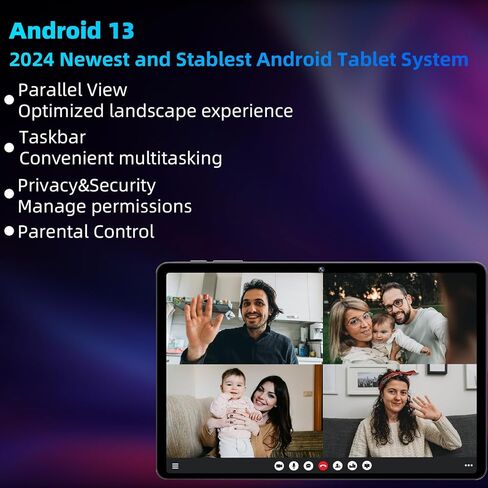 أجهزة لوحية Android 13، كمبيوتر لوحي مقاس 10 بوصات مع حافظة، سعة 10 جيجابايت + 64 جيجابايت + 512 جيجابايت، بطارية كبيرة 8000 مللي أمبير في الساعة، مكبرات صوت ستيريو مزدوجة، واي فاي، بلوتوث، معالج رباعي النواة، شاشة لمس عالية الدقة، كمبيوتر لوحي in Saudi Arabia