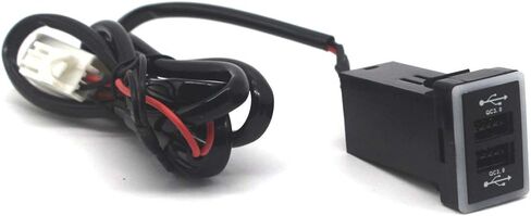 MOTONG لسيارة Toyota QC3.0 مقبس طاقة USB مزدوج، محول USB لشاحن السيارة سريع الشحن للهواتف الذكية/الكمبيوتر اللوحي/المساعد الشخصي الرقمي والمزيد، أقصى إخراج 6.4 أمبير in Saudi Arabia