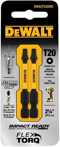 DEWALT ACCESSORIES DWA2TX20IR2 T20 2" Imp PWR Bit in Saudi Arabia