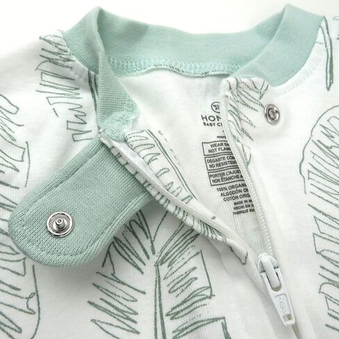 HonestBaby Sleep and Play Footed Pajamas One-Piece Sleeper Jumpsuit Zip-Front Pjs Organic Cotton for Baby Boys, Unisex in Saudi Arabia