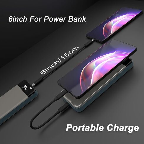 USB Fast Charging Cable, USB3.2 Gen2x1, Type C to C, USB C Cable, 60W Fast Charge, 10Gbps Data Transfer, Black, 1.5 Meters in Saudi Arabia
