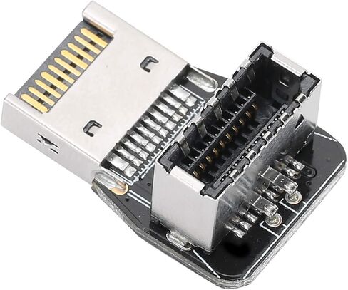 محول USB أمامي، محول اللوحة الأمامية للكوع العمودي 90 درجة من النوع E، ملحق اللوحة الأم للكمبيوتر الشخصي مع لوحة دوائر متعددة الطبقات، يدعم USB3.1 10G، USB3.2 20G كامل السرعة in Kuwait