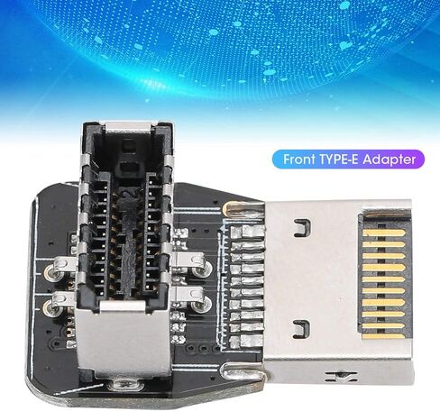 محول USB أمامي، محول اللوحة الأمامية للكوع العمودي 90 درجة من النوع E، ملحق اللوحة الأم للكمبيوتر الشخصي مع لوحة دوائر متعددة الطبقات، يدعم USB3.1 10G، USB3.2 20G كامل السرعة in Kuwait