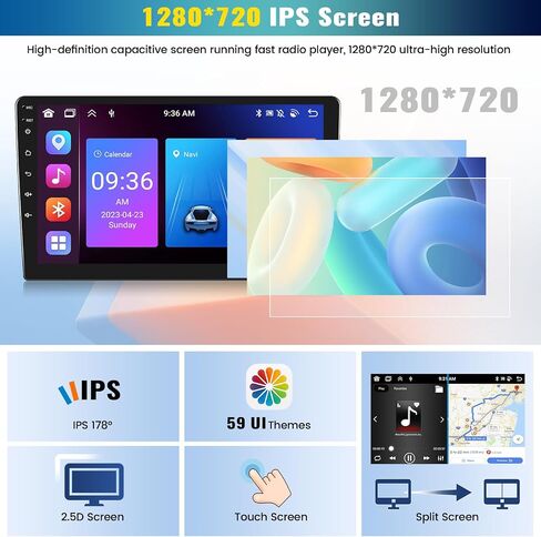 ستيريو سيارة 8 كور/4G+64G أندرويد 13 لسيارة Honda CRV 2012-2016 لاسلكي Apple Carplay Android Auto، بلوتوث 5.0 ملاحة GPS، شاشة لمس IPS 9 بوصة DSP 32EQ FM/RDS WiFi Mirror Link SWC + ميكروفون الكاميرا in Saudi Arabia