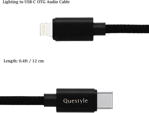 USB C DAC OTG Cable 1.2m,4ft Audio Adapter for iPhone 13/12/11/X/8/7/6/Plus, iPad Pro/Air/Mini, iOS15 to Type C Male Adaptor(Only fit for Amplifier M12i M15i) in Saudi Arabia