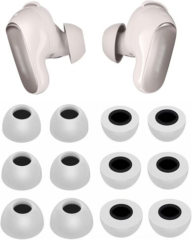 ALXCD Foam Eartips Compatible with Bose QuietComfort Ultra Earbuds, 6 Pairs S M L Sizes Soft Memory Foam Ear Tips, Compatible with BOSE QC Ultra Earbuds 6 Pairs Gray in Saudi Arabia