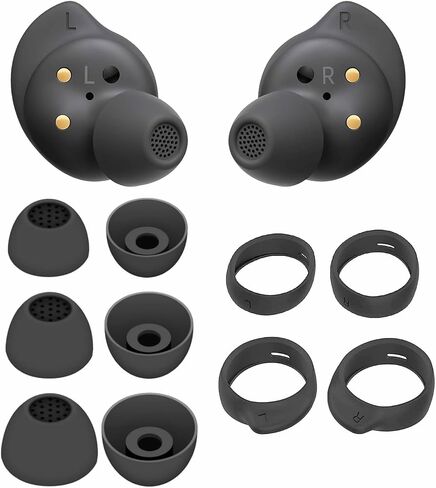 مجموعة خطافات الأذن من Galaxy Buds FE، 5 أزواج بديلة تناسب حافظة سماعات الأذن المصنوعة من السيليكون وسدادات الأذن المضادة للانزلاق وأجنحة رياضية خارجية متوافقة مع Samsung Galaxy Buds FE 2023 - أبيض in Kuwait