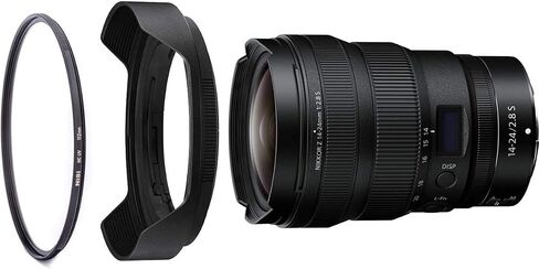 عدسة Nikon NIKKOR Z مقاس 14-24 مم f/2.8 S، حزمة مع فلتر NiSi NC دائري للأشعة فوق البنفسجية مقاس 112 مم، ومجموعة تنظيف in Saudi Arabia