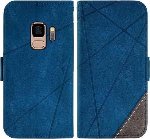 Asuwish Compatible with Samsung Galaxy S9 Wallet Case and Tempered Glass Screen Protector Leather Flip Cover Card Holder Stand Cell Accessories Phone Cases for Glaxay S 9 Edge 9S GS9 Women Men Black in Kuwait