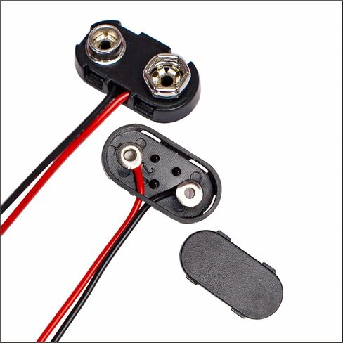 9 Volt Battery Connectors,6 Pcs I-Type 9v Battery Connector Buckle Connector Hard Plastic Shell,9 Volt Battery Connectors with Wires 5.9in in Saudi Arabia
