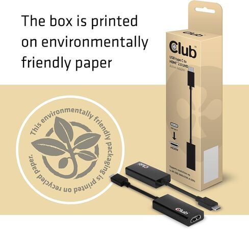 محول Club 3D، CAC-1504، USB-C إلى HDMI 2.0 لجهاز MacBook Retina 12 بوصة 2015 / 2016، XPS 2016، Chromebook Pixel 2015، Thunderbolt 3 والمزيد (يدعم شاشات 4K / UHD حتى 3840x2160@60 هرتز) in Kuwait