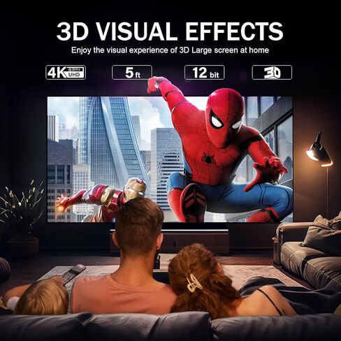 2 Pack 4K HDMI Cable 5 ft, 18Gbps High Speed HDMI Cables, 4K@60Hz HDR HDMI 2.1 Cable, Com.patible Our Wireless HDMI Transmitter and Receiver Kits for Projector, Camera, Laptop, Monitor, PS4, More in Kuwait