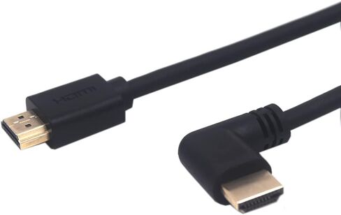 2ft HDMI 4K Adapter Cable, 90 Degree Right Angle HDMI Male to HDMI Male Cable, HDMI 2.0 Version HD High Speed Shield Cord, 4K@60HZ (Right Angle Male) in Kuwait