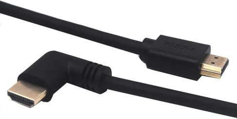 2ft HDMI 4K Adapter Cable, 90 Degree Right Angle HDMI Male to HDMI Male Cable, HDMI 2.0 Version HD High Speed Shield Cord, 4K@60HZ (Right Angle Male) in Kuwait