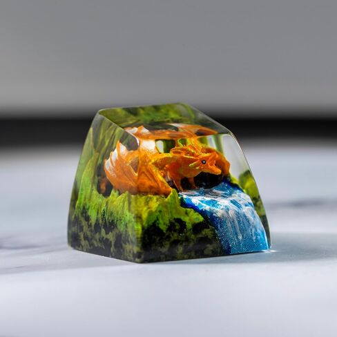 DATKEY Dragon Resin OEM SA Profile Key Cap, Dragon keycap Custom Color Dragon RGB Keyboard Cherry MX Mechanical Gaming Most Keyboard SA Gift for Dad Man Parent (1 FBA Blue Dragon) in Saudi Arabia