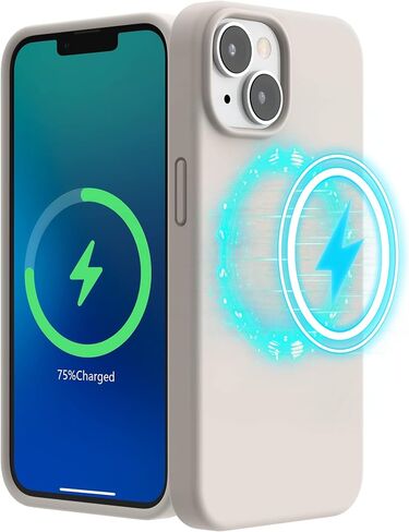 SURPHY Magnetic Case Designed for iPhone 13 Mini Case Compatible with MagSafe (5.4 inch 2021 Release), Liquid Silicone Phone Case with Microfiber Lining (Black) in Saudi Arabia
