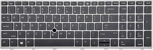 لوحة مفاتيح بديلة للكمبيوتر المحمول بإضاءة خلفية لـ HP EliteBook 850 G5 750 G5 755 G5 855 G5 850G6 750G6 Zbook 15U G5 G6 إضاءة خلفية بتخطيط أمريكي بدون عصا تأشير in Saudi Arabia