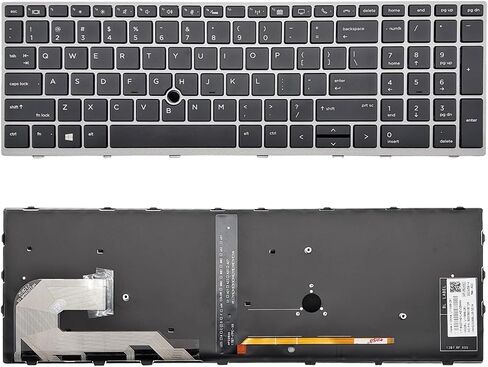 لوحة مفاتيح بديلة للكمبيوتر المحمول بإضاءة خلفية لـ HP EliteBook 850 G5 750 G5 755 G5 855 G5 850G6 750G6 Zbook 15U G5 G6 إضاءة خلفية بتخطيط أمريكي بدون عصا تأشير in Saudi Arabia