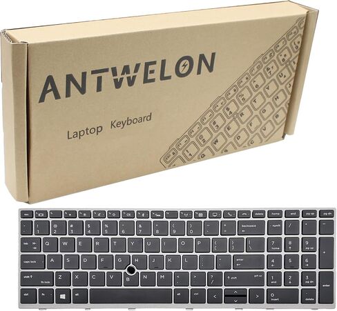 لوحة مفاتيح بديلة للكمبيوتر المحمول بإضاءة خلفية لـ HP EliteBook 850 G5 750 G5 755 G5 855 G5 850G6 750G6 Zbook 15U G5 G6 إضاءة خلفية بتخطيط أمريكي بدون عصا تأشير in Saudi Arabia