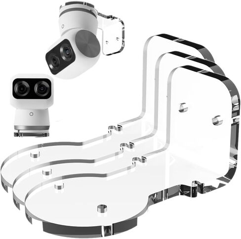 Wall Mount Acrylic Bracket Compatible with Eufy Security Indoor Cam S350, Acrylic Surveillance Bracket with Adhesive and Screws, Indoor/Outdoor, Better Camera Angles,1Pack in Saudi Arabia