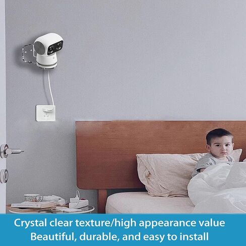 Wall Mount Acrylic Bracket Compatible with Eufy Security Indoor Cam S350, Acrylic Surveillance Bracket with Adhesive and Screws, Indoor/Outdoor, Better Camera Angles,1Pack in Saudi Arabia