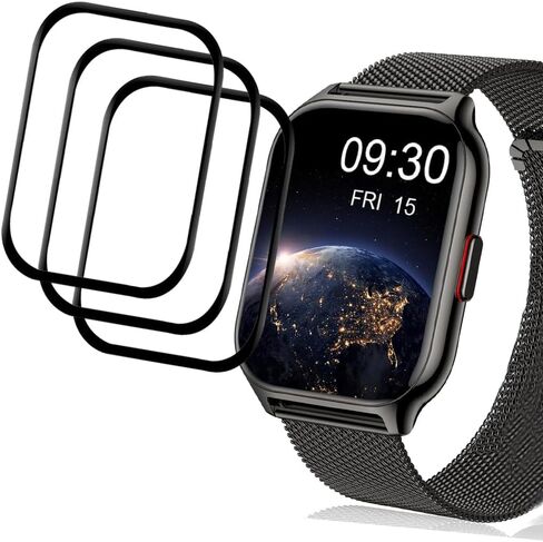 for P95 Smart Watch Screen Protector, Full Coverage 3D Curved Edge Frame Case Friendly Anti Scratch HD Clear Film For Popglory P95 2.01'' Smartwatch/ZOSKVEE P95 / P95 Smart Watch [3-Pack] in Saudi Arabia
