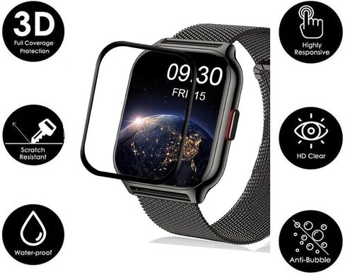 for P95 Smart Watch Screen Protector, Full Coverage 3D Curved Edge Frame Case Friendly Anti Scratch HD Clear Film For Popglory P95 2.01'' Smartwatch/ZOSKVEE P95 / P95 Smart Watch [3-Pack] in Saudi Arabia
