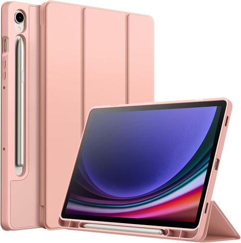 JETech Case for Samsung Galaxy Tab S9 11 Inch with S Pen Holder, Soft TPU Tri-Fold Stand Protective Tablet Cover, Support S Pen Charging, Auto Wake/Sleep (Black) in Kuwait