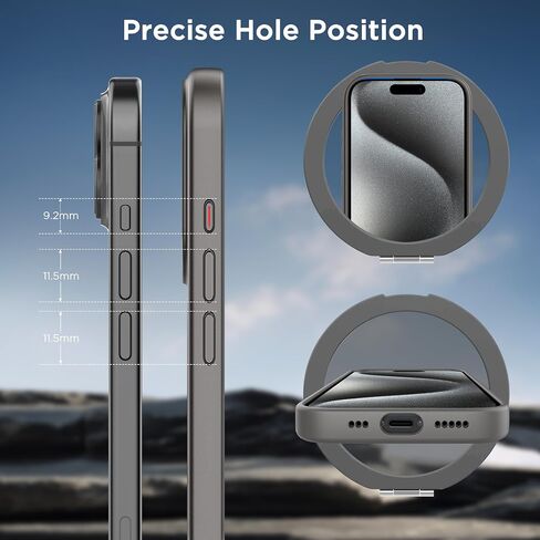 CACOE Magnetic Case for iPhone 15 Pro Max 6.7 inch with 360° Rotatable Ring Phone Stand,Compatible with MagSafe & Magnetic Car Phone Mount,iPhone 15 Pro Max Cases Cover Phone Holder for Desk Videos in Saudi Arabia