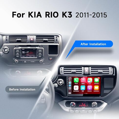 أندرويد 12 راديو Carplay اللاسلكي لكيا ريو K3 2011-2015 مشغل فيديو الوسائط المتعددة ستيريو لتحديد المواقع والملاحة 4G واي فاي رئيس وحدة in Kuwait