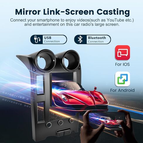 2G+64G لـ Hummer H2 2002-2007 ستيريو سيارة أندرويد مع Carplay لاسلكي Android Auto، شاشة لمس 9.7 بوصة بلوتوث راديو السيارة يدعم نظام تحديد المواقع والملاحة واي فاي HiFi Audio FM SWC USB + كاميرا احتياطية عالية الدقة in Saudi Arabia