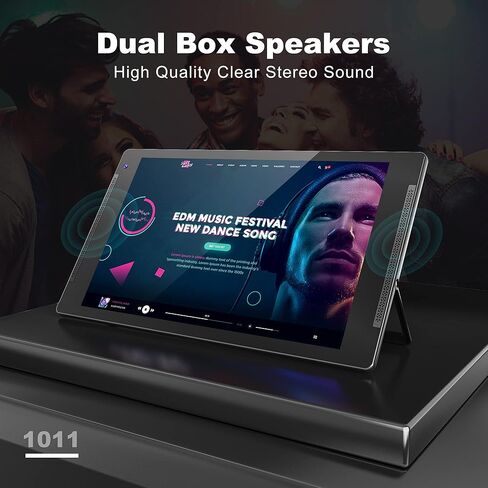 تابلت Android 12 مقاس 10.1 بوصة مع حامل، ذاكرة وصول عشوائي 6+6 جيجابايت، ذاكرة تخزين داخلية 128 جيجابايت، 512 جيجابايت قابلة للتوسيع، تابلت Google GMS، شحن سريع 6000 مللي أمبير في الساعة، كاميرا مزدوجة 8 ميجابكسل، 2.4G/5G WiFi6، شاشة لمس IPS HD (أسود) in Kuwait