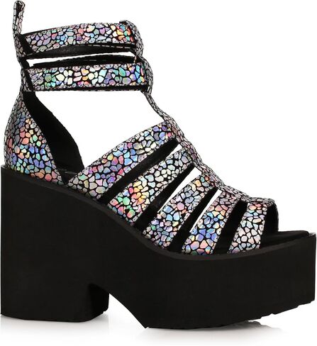 حذاء Ellie Shoes للسيدات 456-MAEVE-SLV-7، 7 فضي in Saudi Arabia